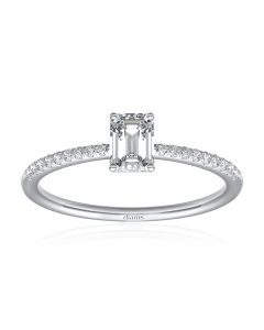 Diamond Emerald engagement ring