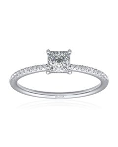Diamant Solitär Ring Princesse