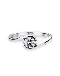 Diamond engagement ring Ying Yang