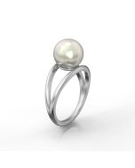 Ein doppelter Ring mit einer Perle