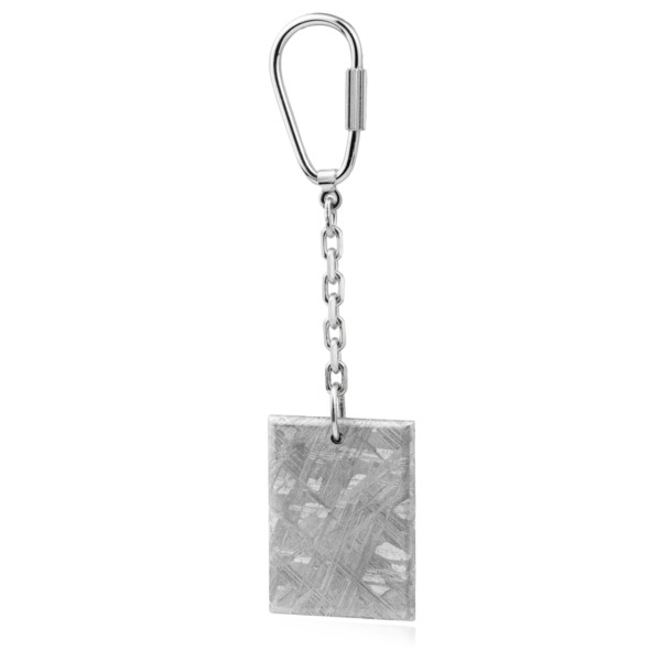 Meteorite Key ring rose gold plated silver chain