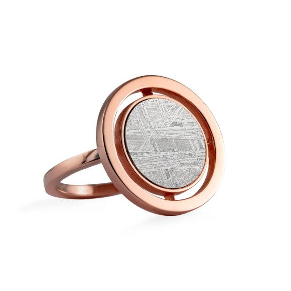 Bague météorite ronde 2