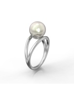 Ein doppelter Ring mit einer Perle