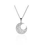 Pendentif météorite lune et argent