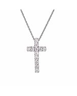 Small cross pendant and diamonds