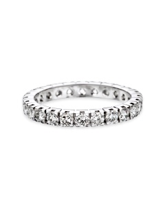  Alliance diamants 1,25ct en or gris 750 &mdash; vue de face