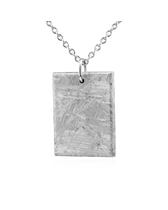Meteorite rectangular pendant