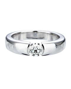 Solit&auml;rring Mond 0,50ct mit GIA-Diamant Moderner Verlobungsring