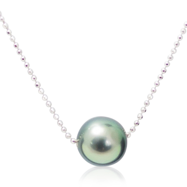 Perle noire de Tahiti naturelle sans traitement, &eacute;clat arc-en-ciel